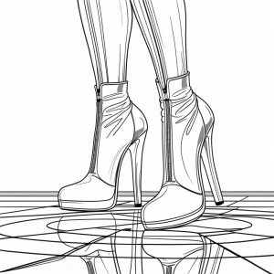 Create clean black-and-white line art for an adult colouring boo...