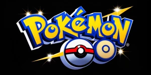 Animate the Pokémon GO logo on a black background. The 'Pokémon'...