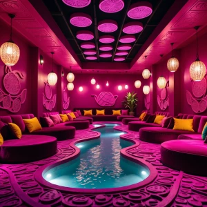 Immerse yourself in the ambiance of the Dragonfruit Lounge, a vi...