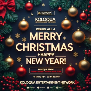 A 4k,hd, HDR,ultra realistic Christmas flyer from Koloqua Entert...