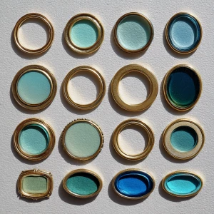 Round/oval bezels and open frames (empty centers) plus 3 simple...