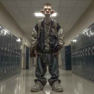 Hyper-photorealistic vertical full-body portrait of a completely...