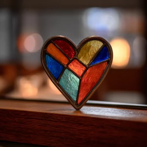 Heart image to show respect for children shot at Annunciation Ca...