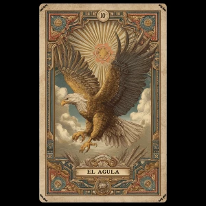 Ultra-photorealistic Spanish Lotería card titled El Águila (The...