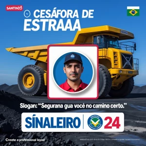 Create a Brazilian CIPA election flyer (santinho) in a tradition...