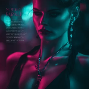 “noir neon femme-fatale aesthetic, cinematic lighting, deep shad...