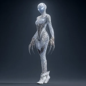 A full body photo shot of a stunning and lethal image of a (phan...