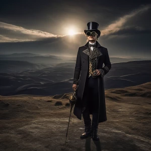 Amidst the eerie darkness of a solar eclipse, a quirky explorer...