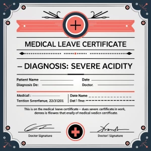 Generate an image of a medical certificate that states "Medical...