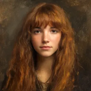 Create an image of a young woman weight estimated around 130–145...