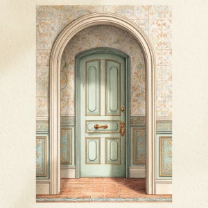 Print-ready junk journal page, A4 portrait full-bleed, 300 DPI....