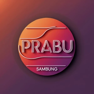 Create a professional circular logo with a sunset gradient backg...