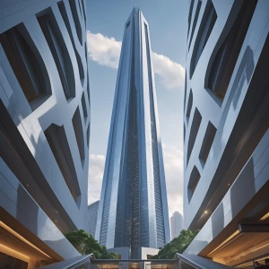 Skyscraper futuristic 170 foot ceilings