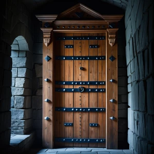 Create a detailed, high-resolution image of a medieval wooden ca...