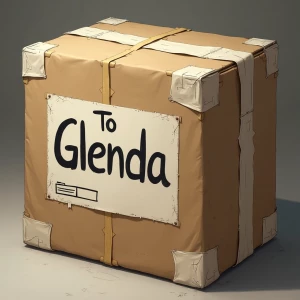 Generate a detailed image of a very  large package that has been...