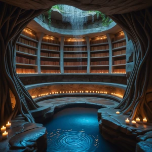 Basement — Hidden Grotto Library: A secret chamber lies beneath...