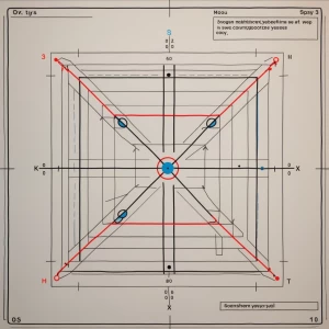 Сгенерируй чертеж силового многоугольника для плоской сходящейся...