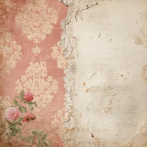 Shabby chic vintage scrapbook background paper, 12x12 inch print...