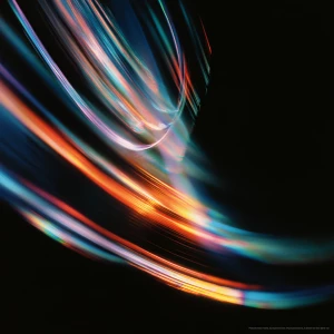 Light in Motion”
Visual: Abstract streaks of light or neon trai...