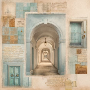 Print-ready junk journal page, A4 portrait full-bleed, 300 DPI....