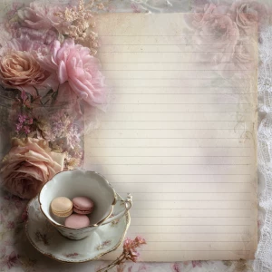 Victorian Mauve Rose Journal Page (Unlined, Teatime Corner)
Prin...