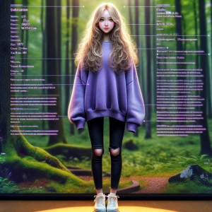 A 13-year-old girl, 182cm tall, with almost white skin, long cur...