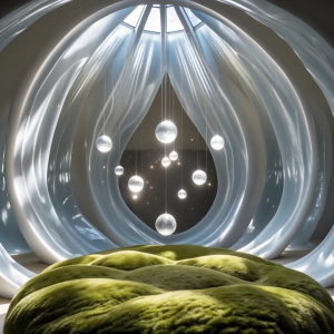 Crystal Orb Meditation Room: A perfectly spherical chamber sculp...