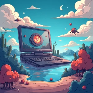 Create a Cartoon-style image with colors and elements that refer...