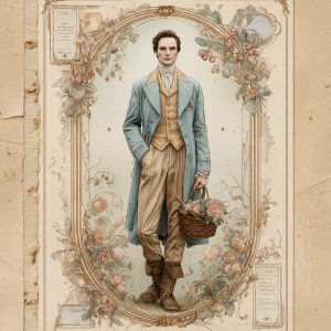 Print-ready junk journal page, A4 portrait full-bleed (approx. 2...