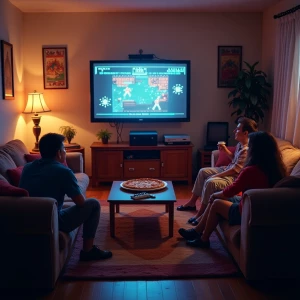 Transport yourself back to a cozy 1990s living room on a Friday...