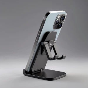 3d of a F22 desk phone holder to hold a cell phone, F22 pointing...