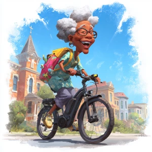 Create a caricature cartoon like character of a elderly African...