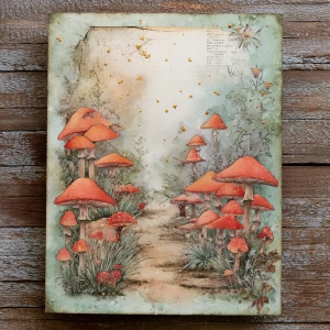 Print-ready junk journal page, A4 portrait full-bleed (≈2480×350...