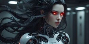 A broodingly elegant Suika goddess, her digital form a stunning...