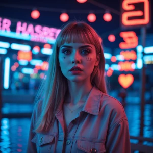 Göz alıcı, uzun kahverengi saçlı, siyah askılı bluz ve siyah der...