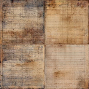 Dark Academia “Archive Ledger” background paper, wide landscape...