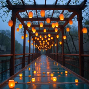 Lantern-Trellis Pergola Bridge
A pergola bridge with dozens of h...