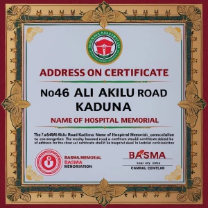 Adress on certificate should be No46 Ali Akilu road Kadunaname o...