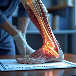 Make a medical certificate of ankle sprain and muscle damage