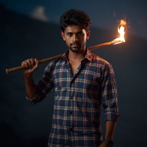 Create a full size image of an Indian local young men wearing a...