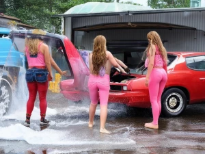 Girls carwash