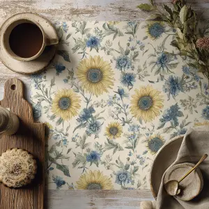 decorative floral pattern artwork only, farmhouse sunflower and...