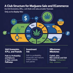 a club structure for marijuana sale and ecommerce, use Unit econ...