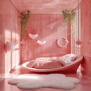 Create an image of the Roselight Room: This room is a luminous o...