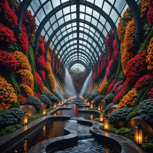 Describe the Arched Rainlight Conservatory, a breathtaking archi...