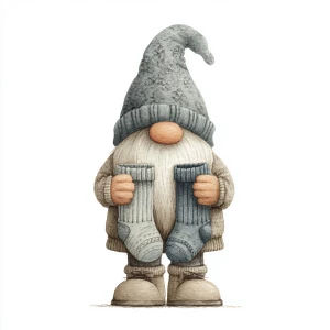 vintage cozy semi-realistic watercolor illustration of a cute ch...