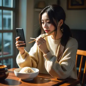 A young beautiful Vietnamese woman in her mid 20s, long dark hai...