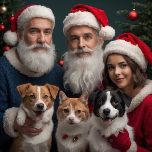 Créer moi une image sur la thématique de Noël dans le style enca...