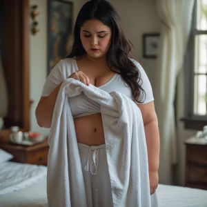 ok first stand up first..straighten your towel little lower so I...