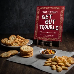 Design a adult themed  "Get Out of Trouble Free Card" catering t...